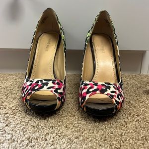 Colorful leopard heels